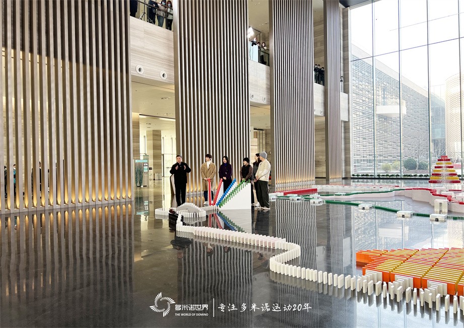 多米諾骨牌點亮運河城市，傳遞運河文化